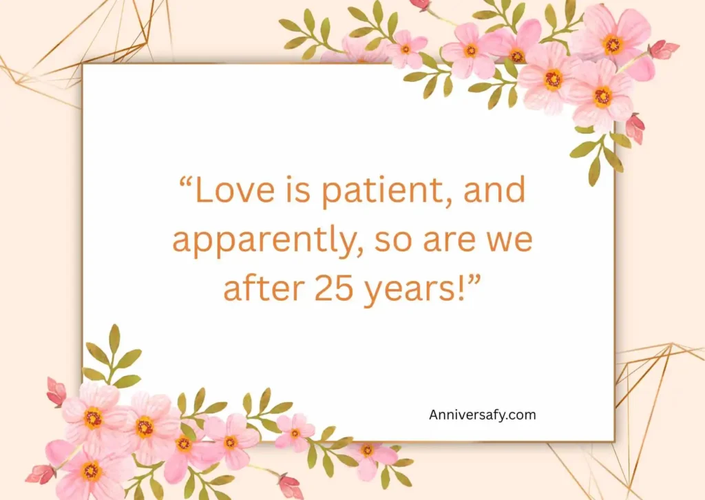 Funny 25th Anniversary Quotes