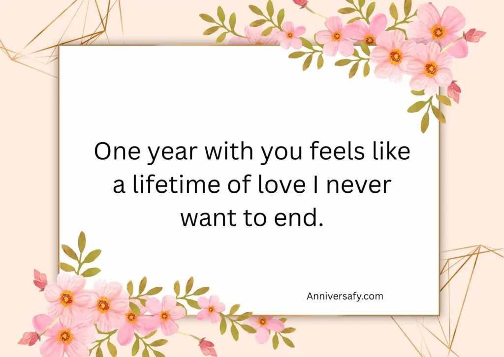 Romantic One Year Anniversary Quotes 