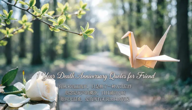 1 Year Death Anniversary Quotes for Friend