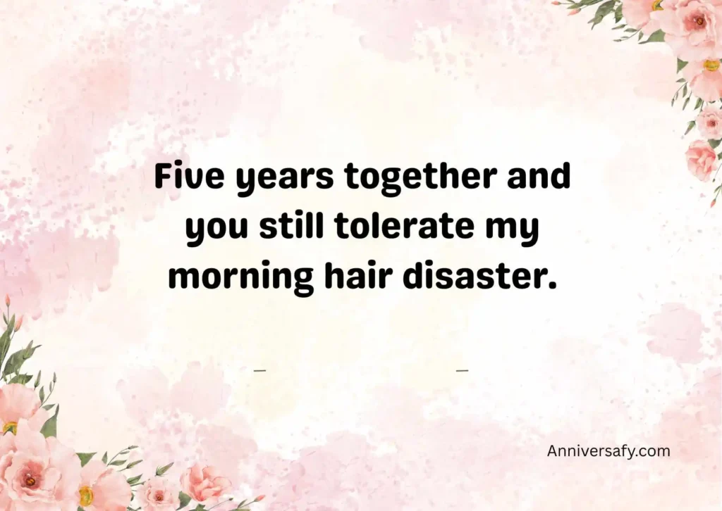 Quirky 5-Year Anniversary Quotes for Partners